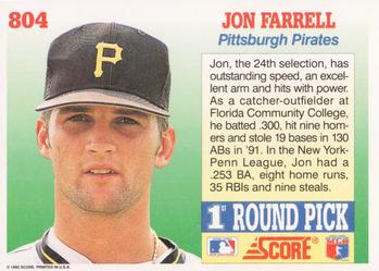 Jon Farrell  baseball card collectible - Main Image 2
