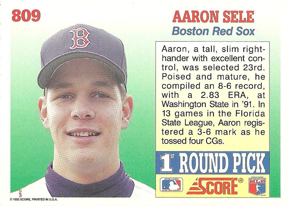 Aaron Sele  baseball card collectible - Main Image 2