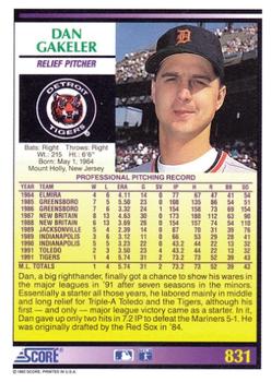 Dan Gakeler  baseball card collectible - Main Image 2