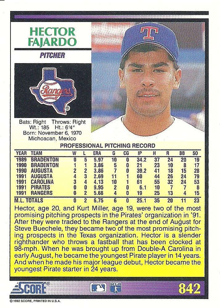 Hector Fajardo  baseball card collectible - Main Image 2