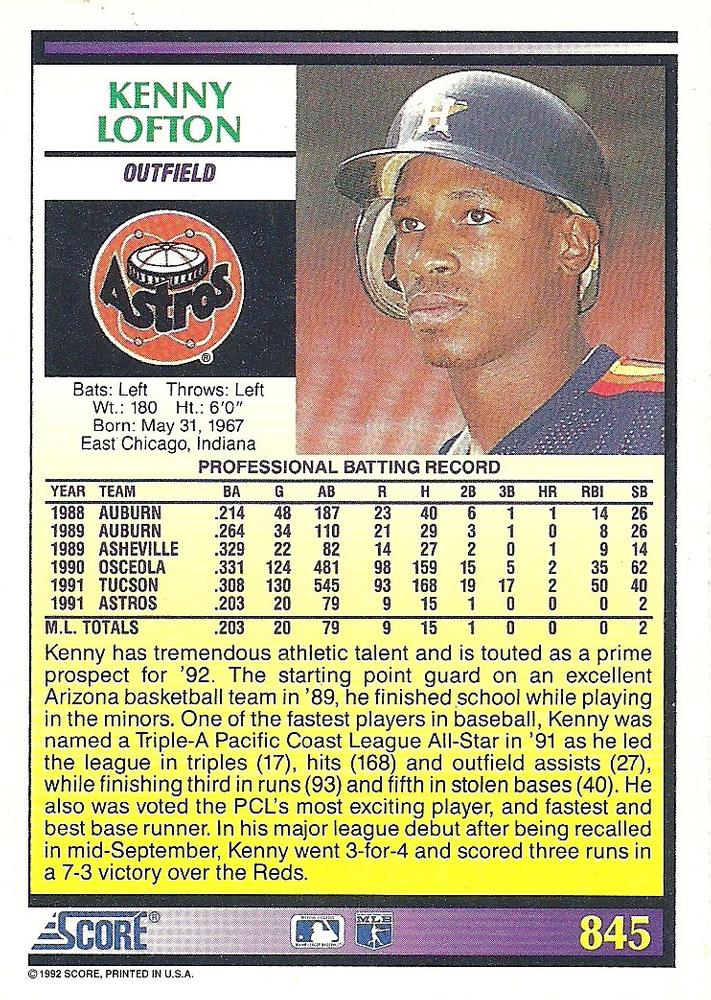 Kenny Lofton  baseball card collectible - Main Image 2