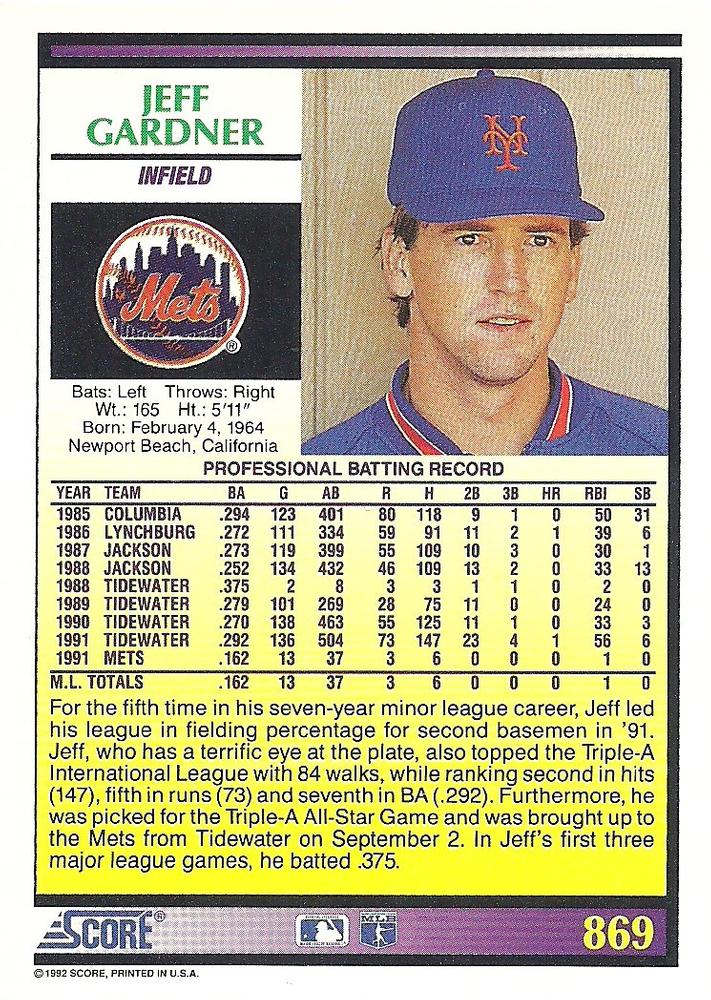 Jeff Gardner  baseball card collectible - Main Image 2