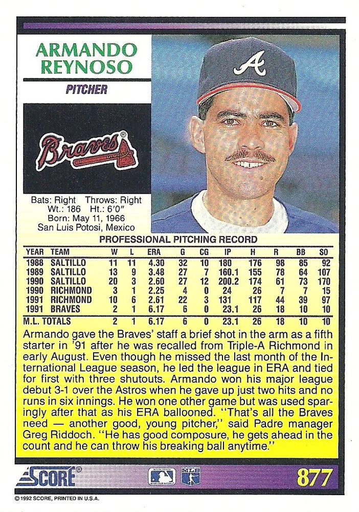 Armando Reynoso  baseball card collectible - Main Image 2