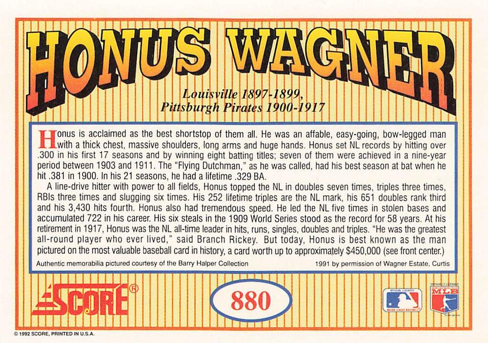 Honus Wagner  baseball card collectible - Main Image 2