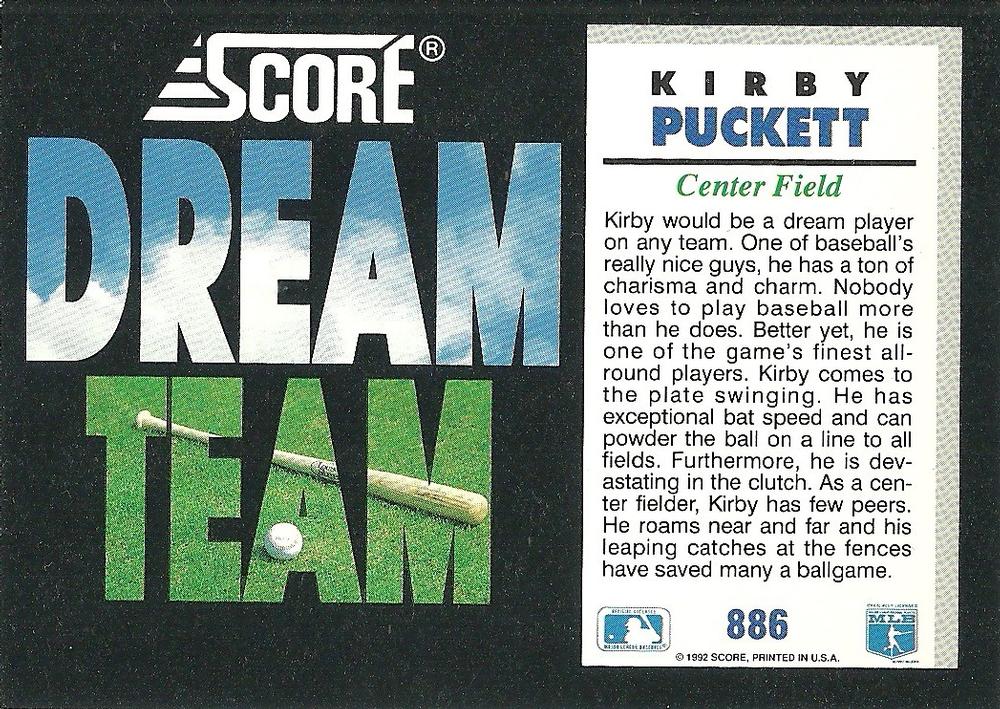 Kirby Puckett  baseball card collectible - Main Image 2