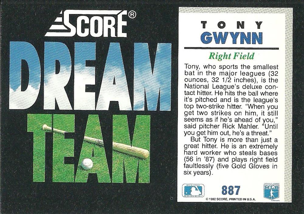 Tony Gwynn  baseball card collectible - Main Image 2