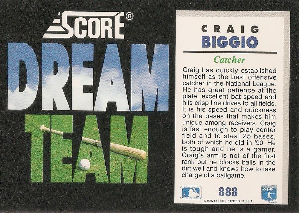 Craig Biggio  baseball card collectible - Main Image 2