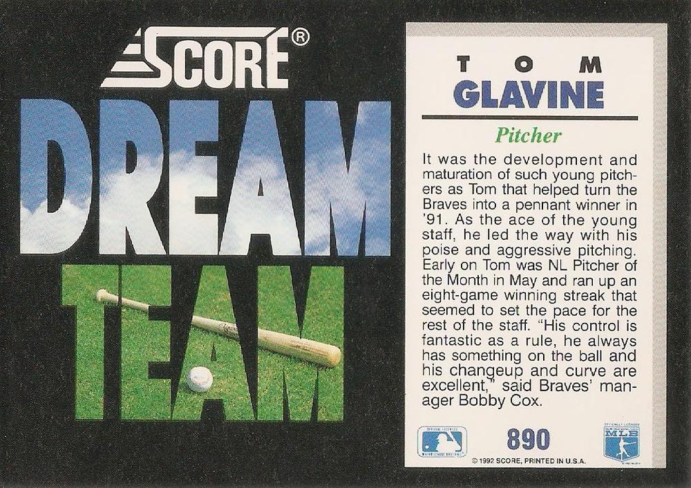 Tom Glavine  baseball card collectible - Main Image 2