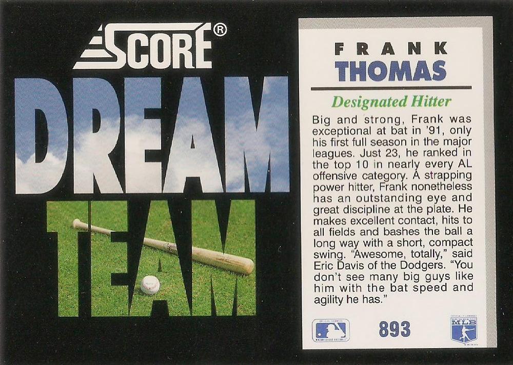 Frank Thomas  baseball card collectible - Main Image 2