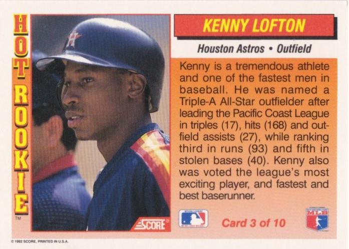 Kenny Lofton  baseball card collectible - Main Image 2