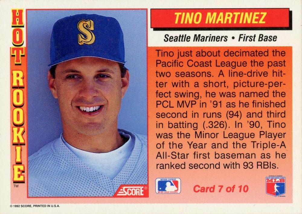 Tino Martinez  baseball card collectible - Main Image 2