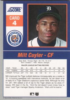Milt Cuyler  baseball card collectible - Main Image 2