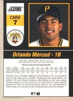 Orlando Merced  baseball card collectible - Main Image 2