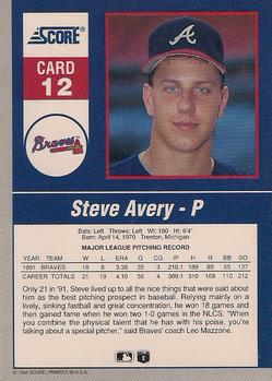 Steve Avery  baseball card collectible - Main Image 2