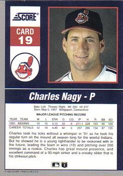 Charles Nagy  baseball card collectible - Main Image 2