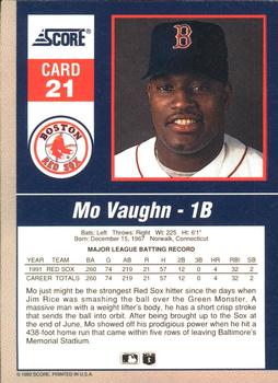 Mo Vaughn  baseball card collectible - Main Image 2