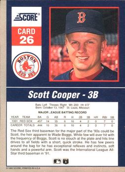Scott Cooper  baseball card collectible - Main Image 2