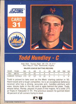 Todd Hundley  baseball card collectible - Main Image 2