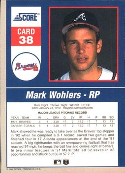 Mark Wohlers  baseball card collectible - Main Image 2