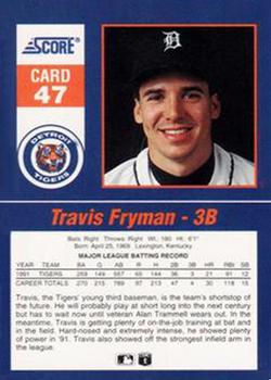 Travis Fryman  baseball card collectible - Main Image 2