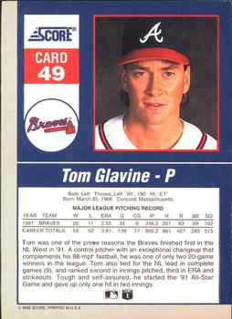 Tom Glavine  baseball card collectible - Main Image 2