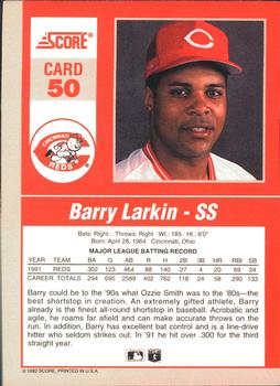 Barry Larkin  baseball card collectible - Main Image 2