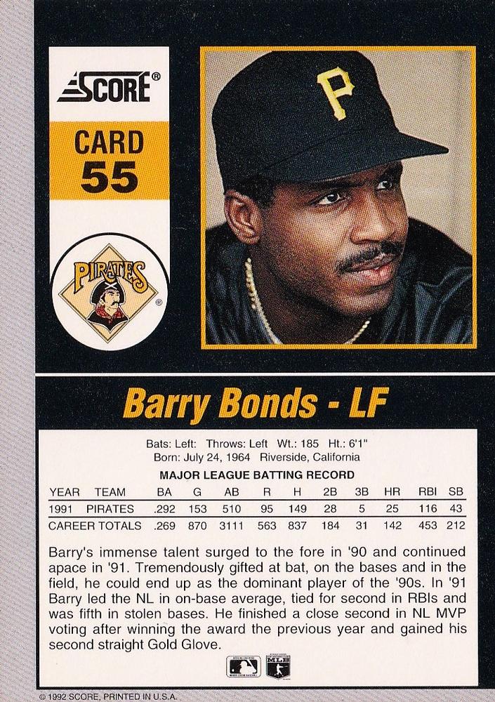 Barry Bonds  baseball card collectible - Main Image 2