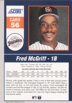 Fred McGriff  baseball card collectible - Main Image 2