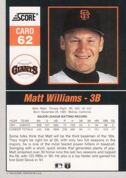 Matt Williams  baseball card collectible - Main Image 2