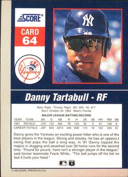 Danny Tartabull  baseball card collectible - Main Image 2