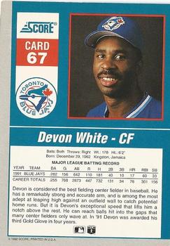Devon White  baseball card collectible - Main Image 2