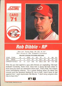 Rob Dibble  baseball card collectible - Main Image 2