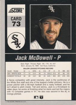 Jack McDowell  baseball card collectible - Main Image 2