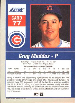 Greg Maddux  baseball card collectible - Main Image 2