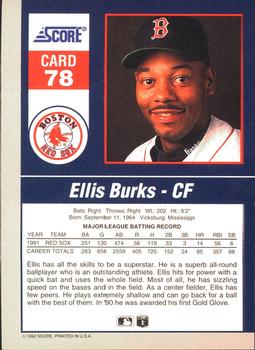 Ellis Burks  baseball card collectible - Main Image 2