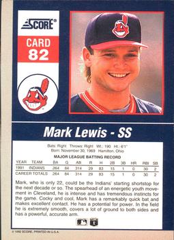 Mark Lewis  baseball card collectible - Main Image 2