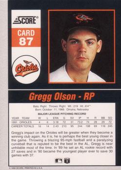 Gregg Olson  baseball card collectible - Main Image 2