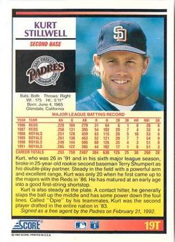 Kurt Stillwell  baseball card collectible - Main Image 2