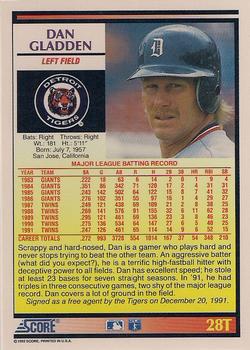 Dan Gladden  baseball card collectible - Main Image 2