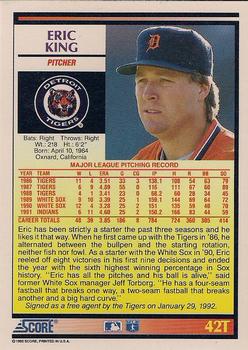 Eric King  baseball card collectible - Main Image 2