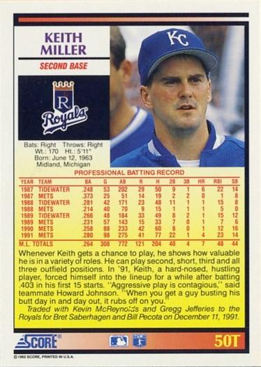Keith Miller  baseball card collectible - Main Image 2