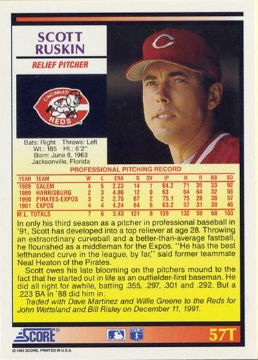 Scott Ruskin  baseball card collectible - Main Image 2