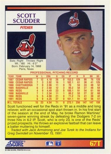 Scott Scudder  baseball card collectible - Main Image 2