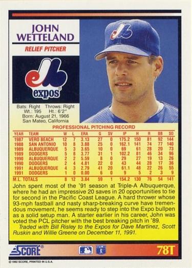 John Wetteland  baseball card collectible - Main Image 2