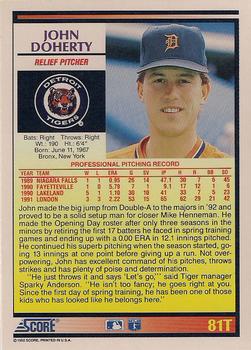 John Doherty  baseball card collectible - Main Image 2