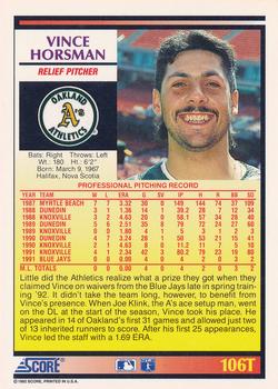 Vince Horsman  baseball card collectible - Main Image 2