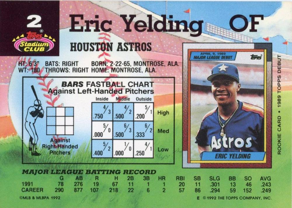 Eric Yelding  baseball card collectible - Main Image 2