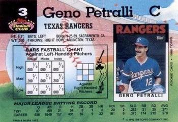 Geno Petralli  baseball card collectible - Main Image 2