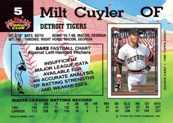 Milt Cuyler  baseball card collectible - Main Image 2