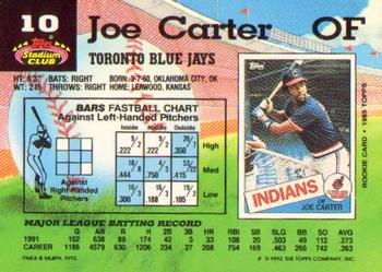 Joe Carter  baseball card collectible - Main Image 2